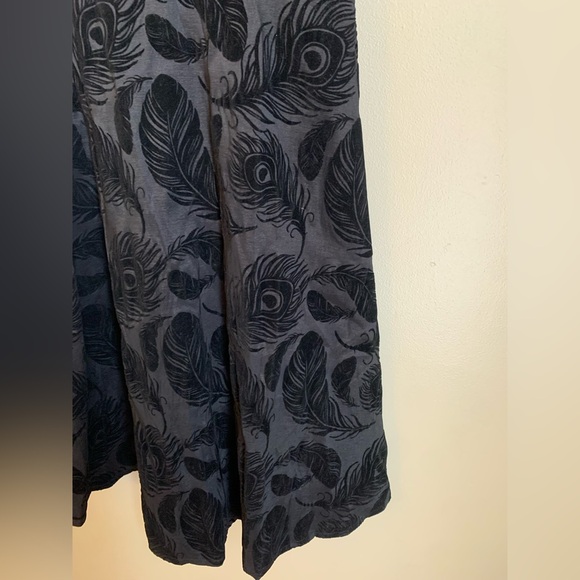 VOODOO VIXEN RETRO Dress Pin UP 50s  FEATHER FLOCKED Black Rockabilly Nwt Size L - Picture 4 of 9